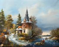 Зима, фламандский пейзаж
