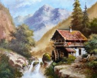Мельница ирека теущая с гор