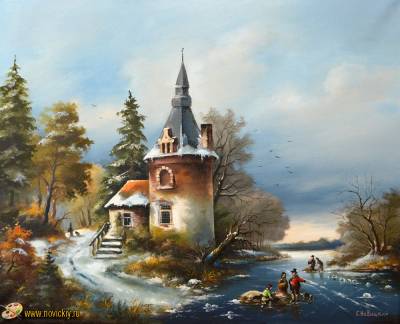Зима, фламандский пейзаж
