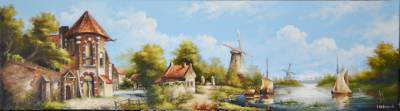 Дорога кмельнице вдоль реки