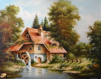 Landscape with a windmill