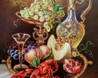 Натюрморт с омаром и гранатом