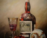Алкоголь, вишни и раковина