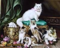 Кошка с котятами